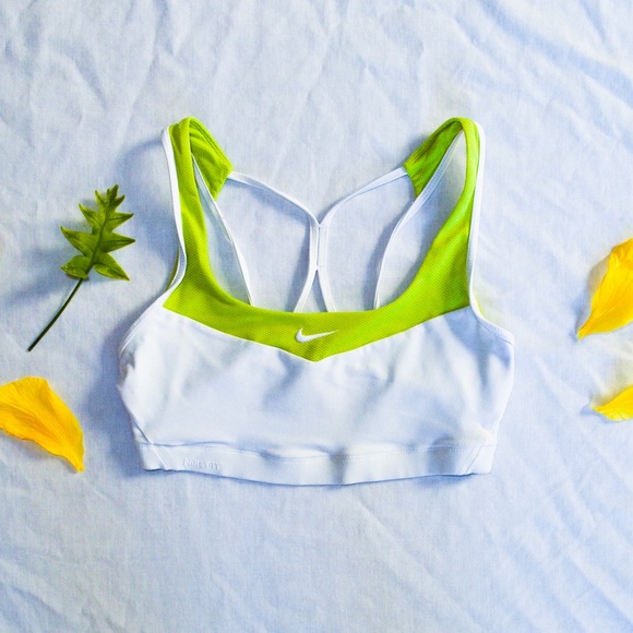 Nike Other - Nike - White & Neon, Nike Fit, Sports Bra